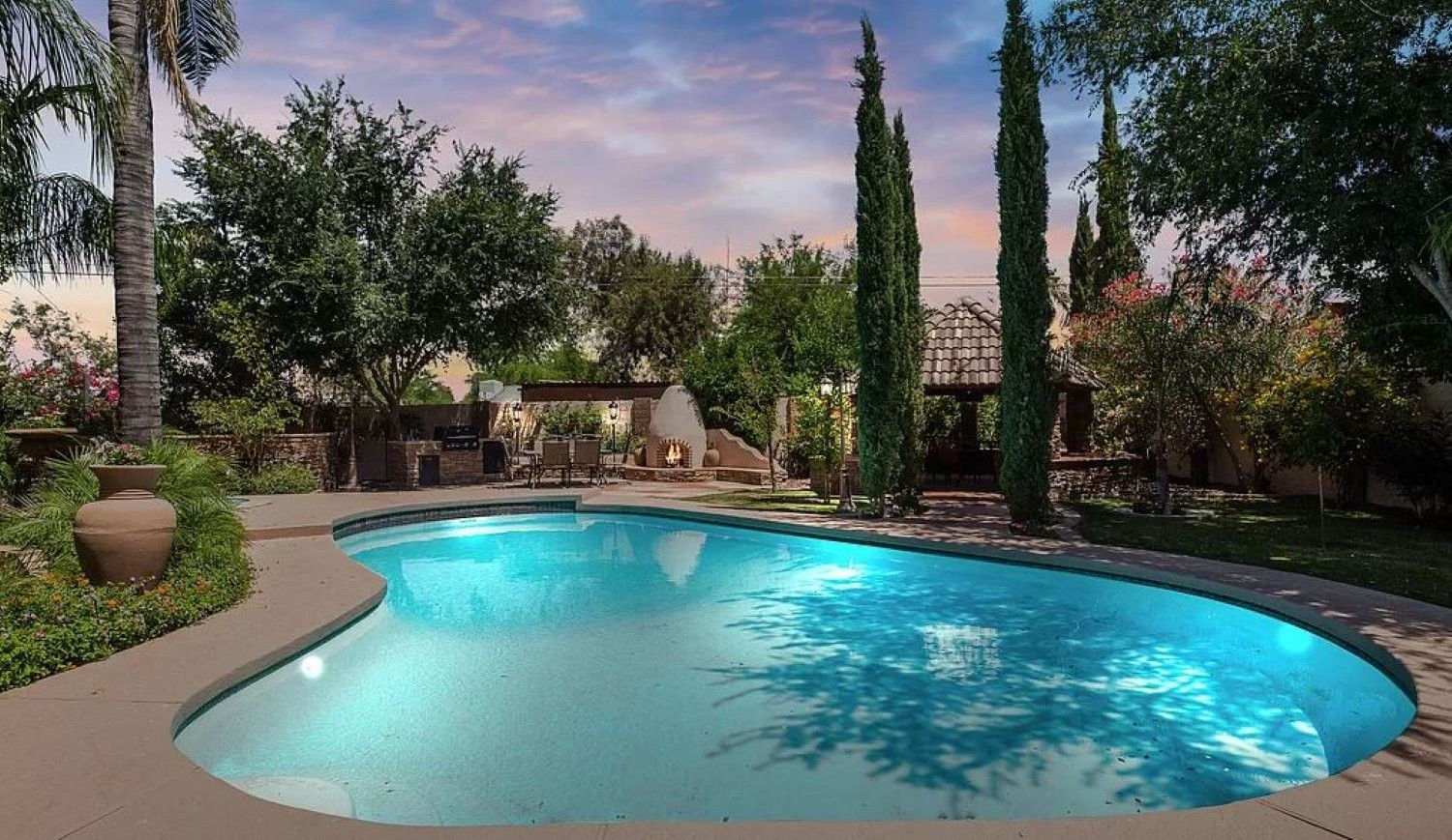 Private heated pool